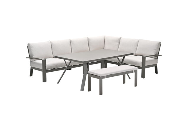 Rondo lounge-diningset - 6-delig - barista - desert sand - Afbeelding 2