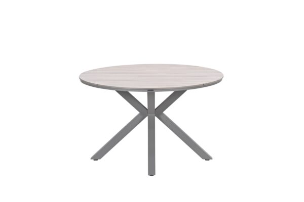 Edison Tisch rund - 122 cm - taupe - light teak Vironwood