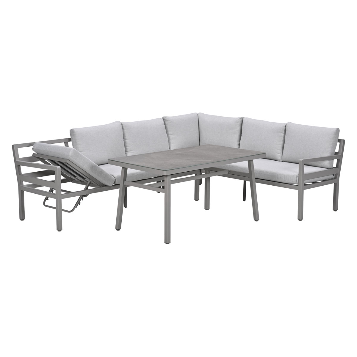 Garden Impressions Corsica – lounge-diningset rechts – taupe/valley sand