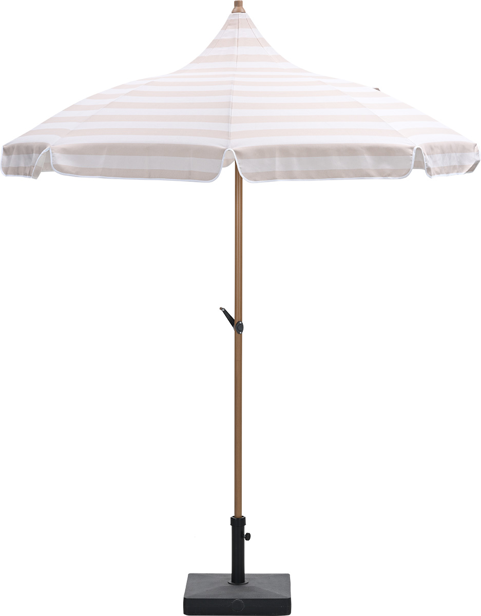 Garden Impressions Aloha – stokparasol Ø200 cm – light teak look – taupe/ecru