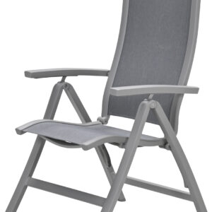 Garden Impressions Kyoto – Aluminium verstelbare tuinstoel – taupe – mid grijs