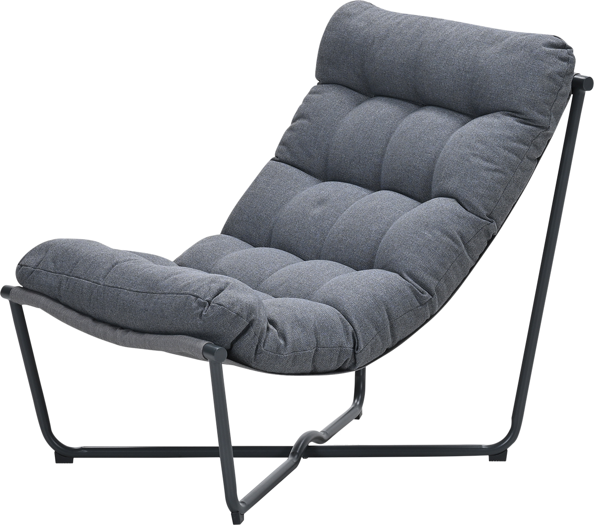 Garden Impressions Danzig – Relaxstoel tuin – carbon black – mystic grijs