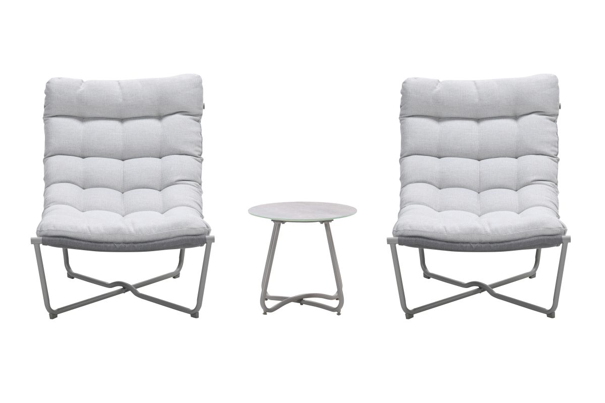 Garden Impressions Danzig relaxstoelen set - taupe - valley sand