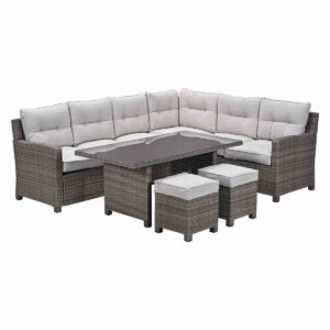 Garden Impressions Blue Bird Lounge-Dining-Set rechts grau