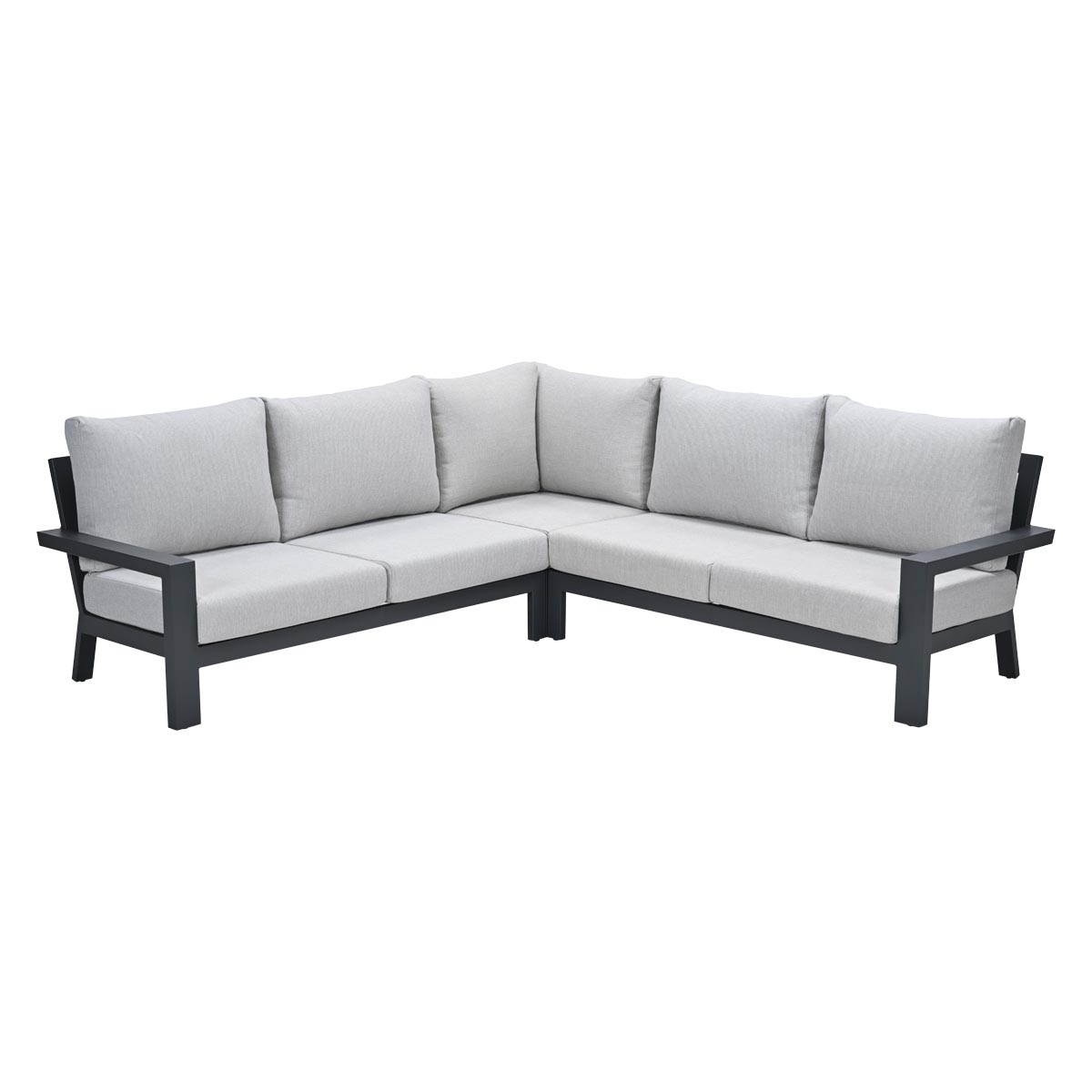 Garden Impressions Geneva aluminium loungeset -carbon black - valley sand