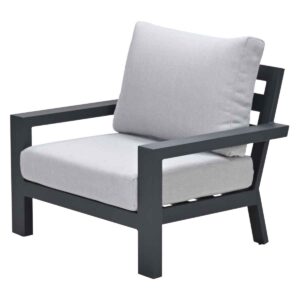 Garden Impressions Geneva Lounge Sessel - carbon black -  valley sand