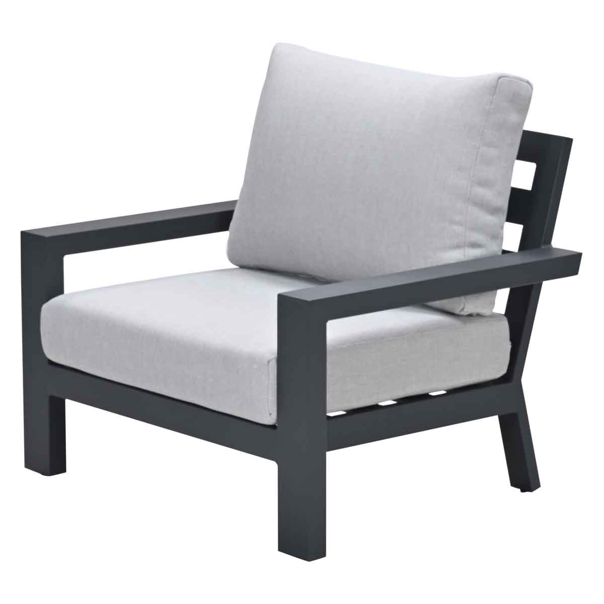 Garden Impressions Geneva aluminium lounge fauteuil - carbon black