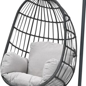 Garden Impressions Fargo Hängestuhl - eiförmig - carbon black - earl grau - desert sand