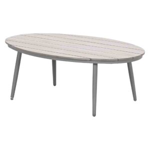 Garden Impressions Margriet Beistelltisch oval 120 × 75 × 45 cm – Taupe