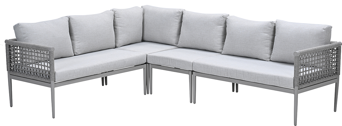 Garden Impressions Teramon hoek loungeset rope - taupe - rope grijs zand