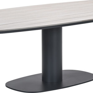 Garden Impressions Newton Dining Tisch - 230x110xH72 cm - drum style - carbon black -  light teak Vironwood