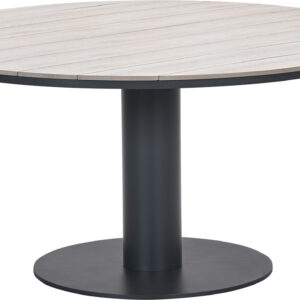 Garden Impressions Newton Dining Tisch - Ø150 cm - carbon black -  light teak Vironwood