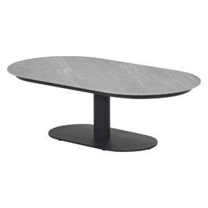 Garden Impressions Nice Lounge Tisch - 130x70xH40 cm - carbon black - Centostone Napoli sand