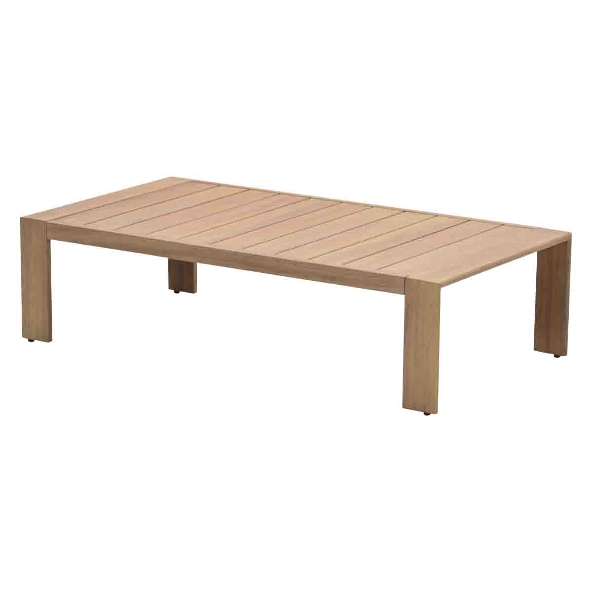 Garden Impressions Chicago aluminium loungetafel - 125x65 cm - natural teak look