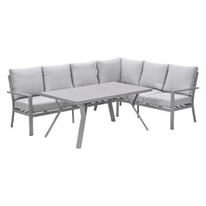 Garden Impressions Sergio Lounge-Dining-Set 3-teilig rechts – Valley Sand