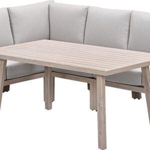 Garden Impressions Decala Lounge-Dining Set - 5-teilig - light oak look - sand - desert sand