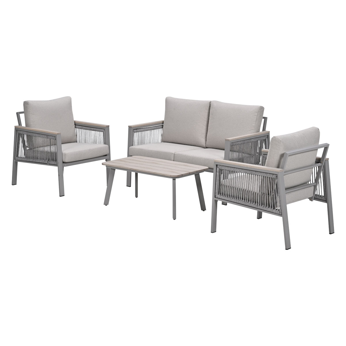 Garden Impressions Preci aluminium loungeset - taupe - desert sand