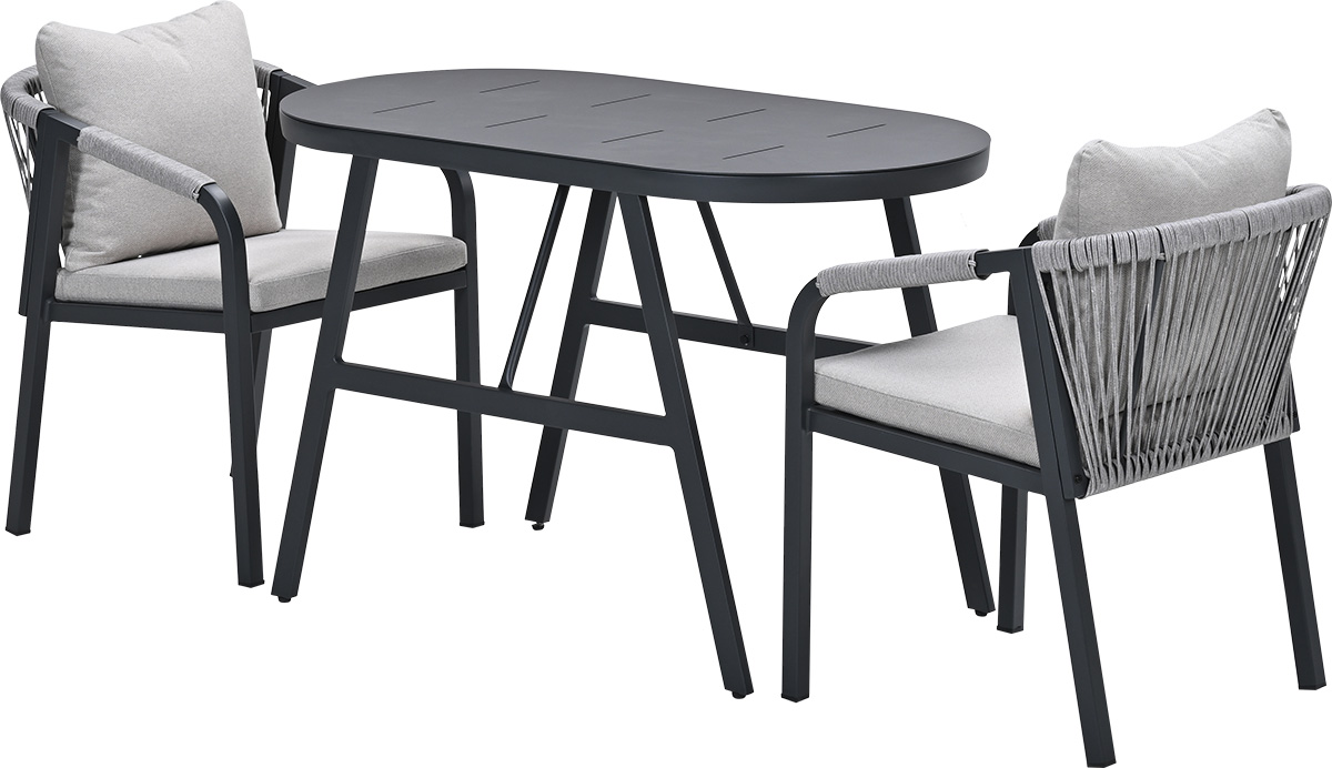 Garden Impressions Terni aluminium balkon set - carbon black - sand