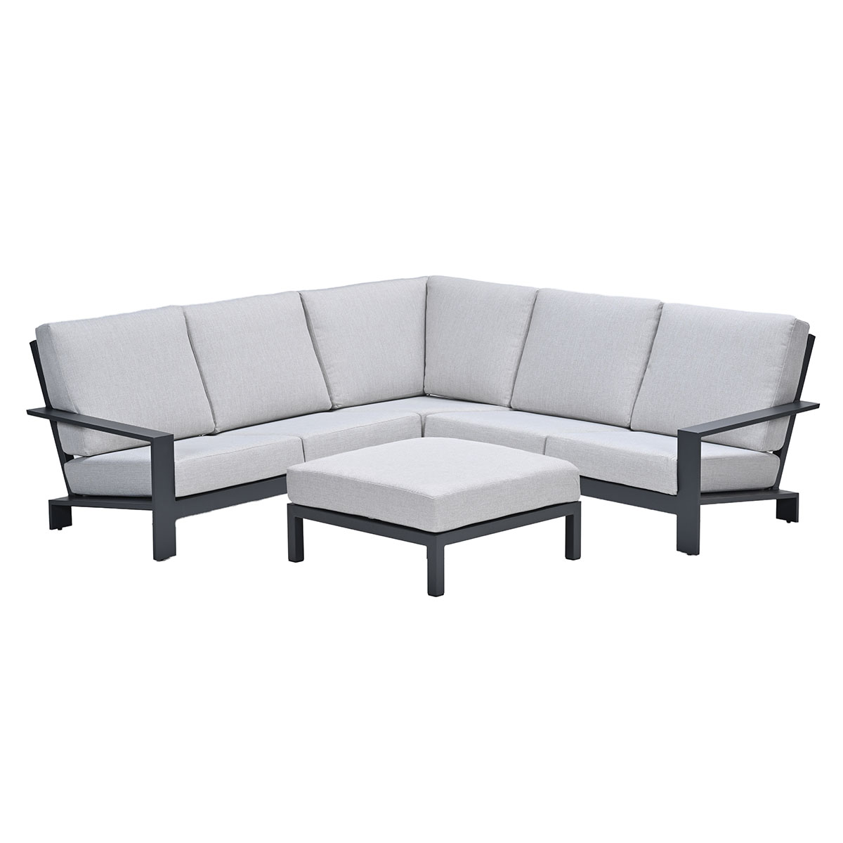 Garden Impressions Lincoln aluminium loungeset - carbon black - valley sand