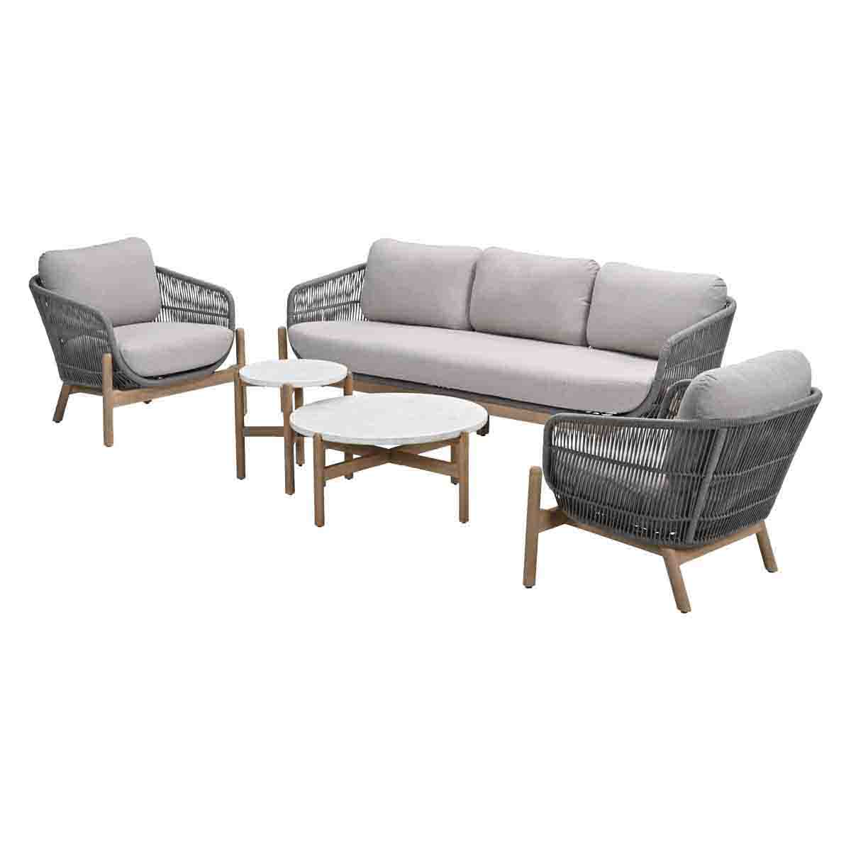 Garden Impressions Talara loungeset - 5-delig - acaciahout - taupe