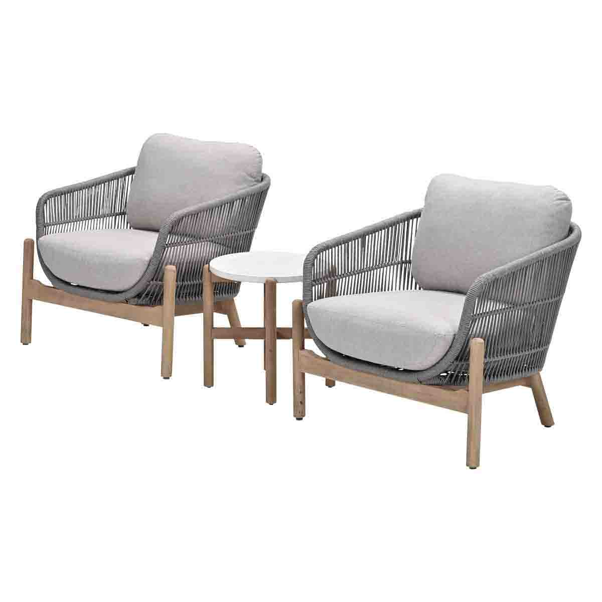 Garden Impressions Talara loungeset - 3-delig - acaciahout - taupe