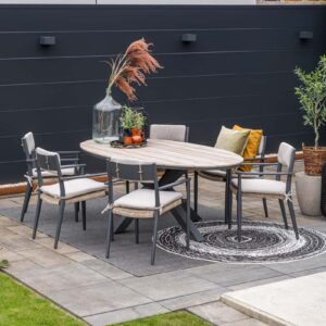 Garden Impressions Parijs Dining Stuhl - carbon black - natural - desert sand