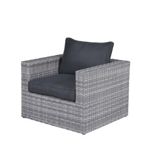 Garden Impressions Menorca Lounge Sessel - cloudy grey L-shape/ref. black