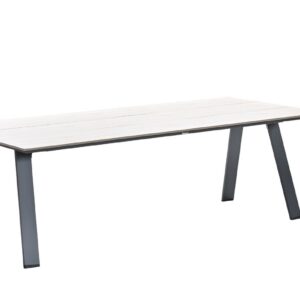 Garden Impressions Nevada dining Tisch - 240x100 cm - carbon black/ light teak Vironwood