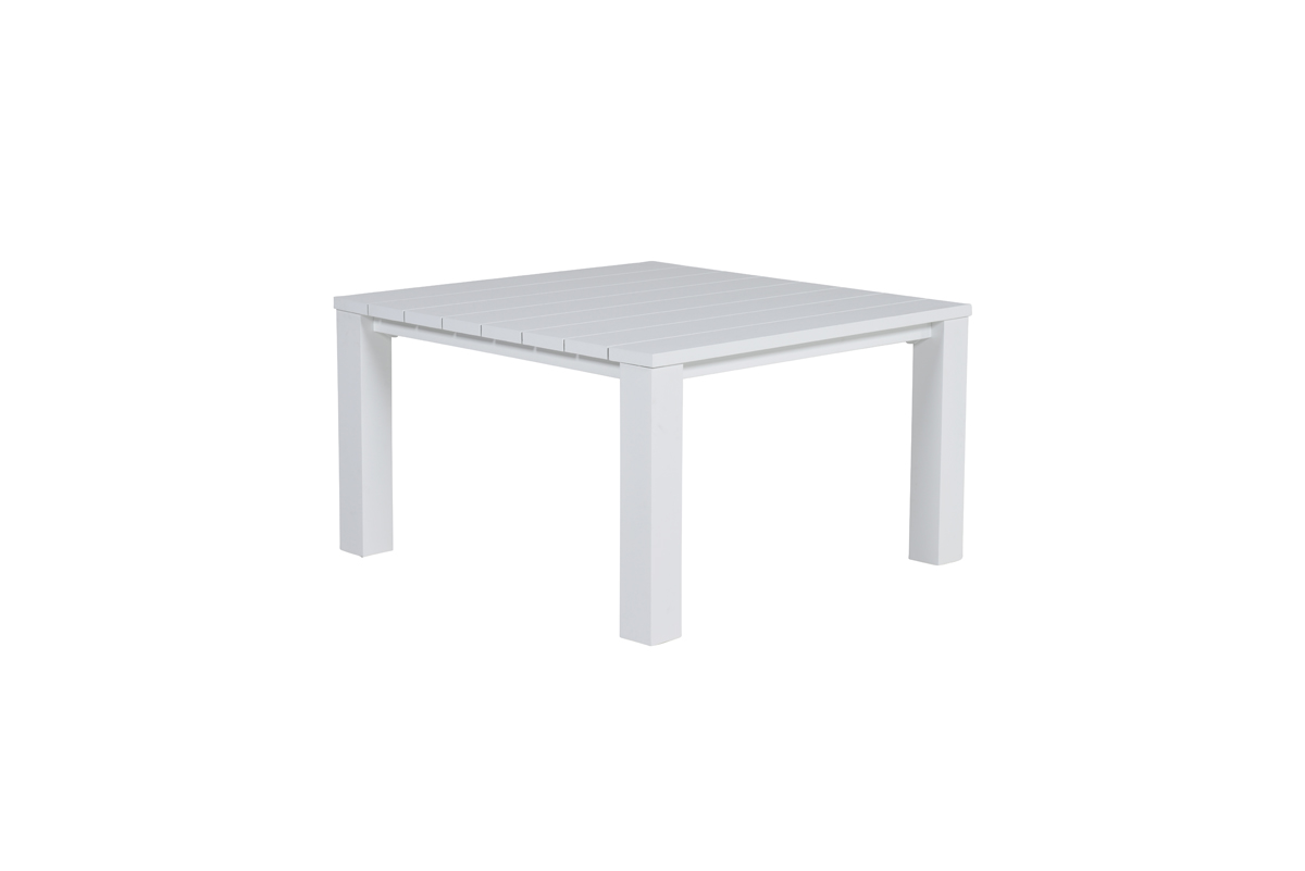 Cube lounge dining tafel - 115,5 x 115,5 cm - mat wit