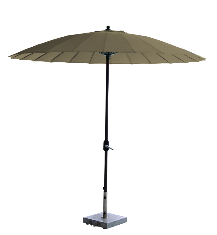 Manilla parasol - Ø250 cm - carbon black - taupe