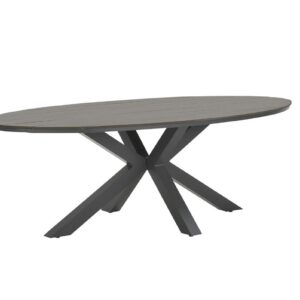 Garden Impressions Edison Tisch oval 280 × 140 cm- carbon black/ grey teak Vironwood