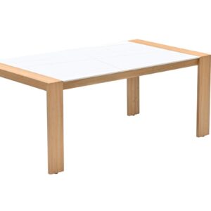Garden Impressions Austin Tisch 180 × 100 cm- light teak look/Centostone milano beige