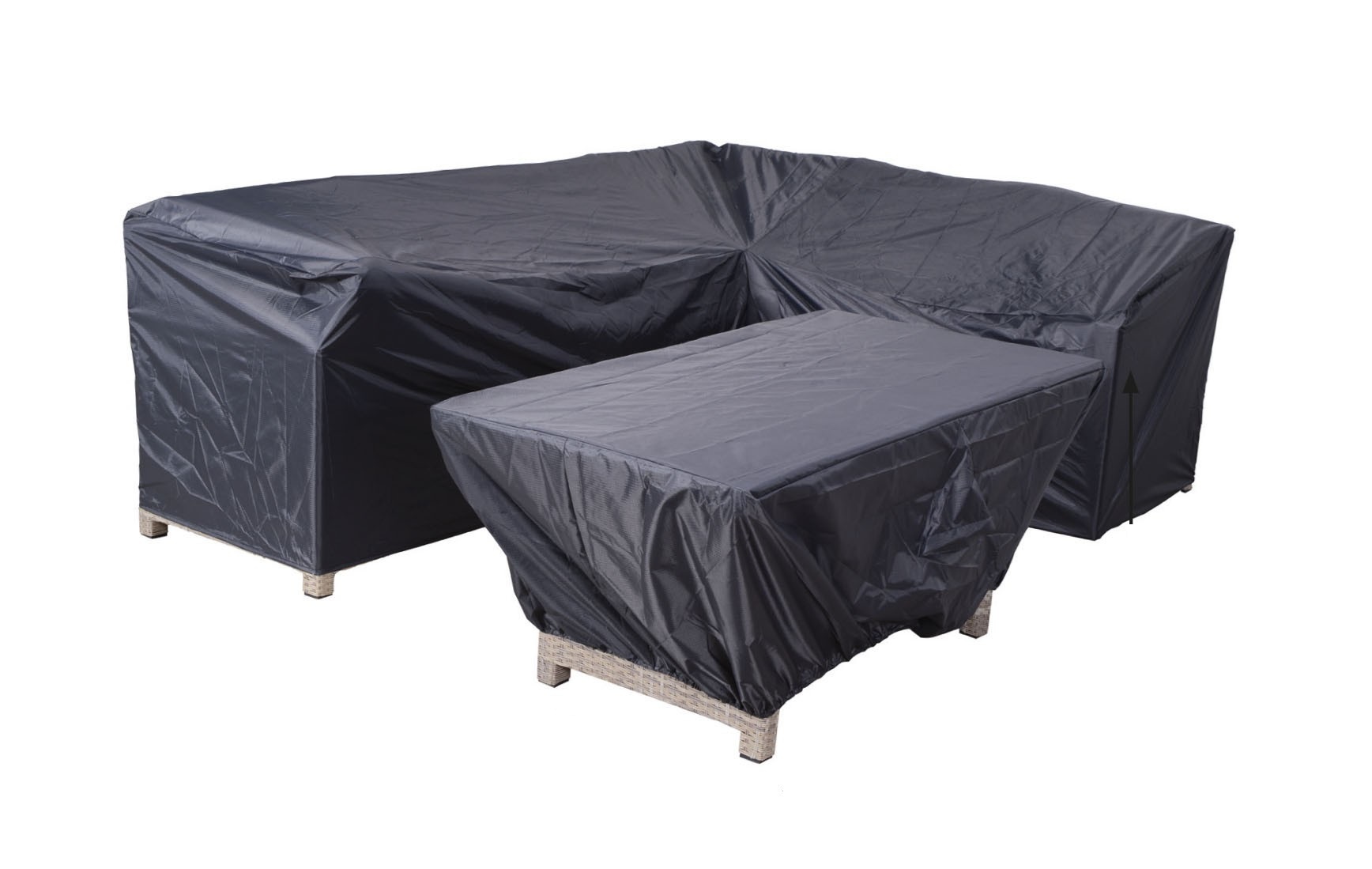 Coverit lounge-diningset hoes - 255/205x73xH80 & 152x82xH65 cm