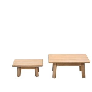 Garden Impressions Lunar Set aus zwei Beistelltischen – Akazie White Wash