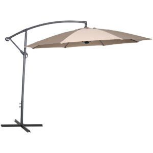 Garden Impressions Athene parasol - Ø300 cm - carbon black - taupe
