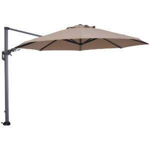 Garden Impressions Hawaii Sonnenschirm Ø350 cm – Carbon Black – Taupe