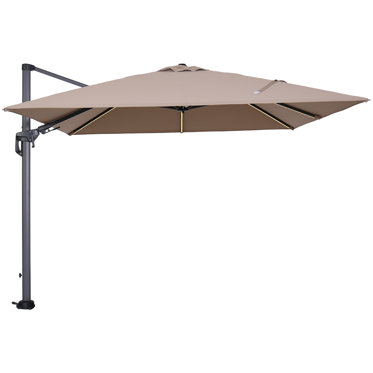 Garden Impressions Hawaii Lumen parasol - 300x300 cm - taupe