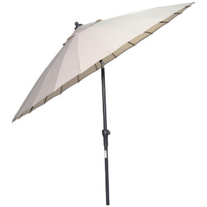 Garden Impressions Manilla Sonnenschirm - Ø250 cm - carbon black -  ecru