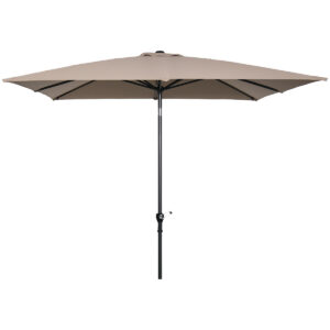 Garden Impressions Lotus Sonnenschirm - 250x250 cm - carbon black -  Taupe