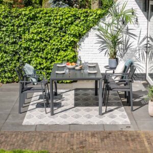 Garden Impressions 5-teiliges dining Set Cosmo und Gosford carbon black