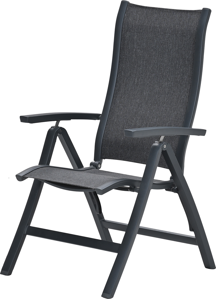 Garden Impressions Kyoto – Verstelbare tuinstoel – carbon black – dark grijs