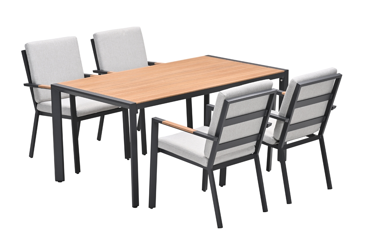 Felini complete vijfdelige tuinset - vier stoelen met tuintafel - Garden Impressions