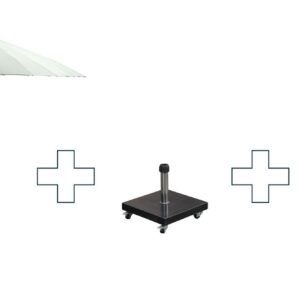 Garden Impressions Manilla Sonnenschirm Ø250cm - mit Granitständer und Schutzhülle - Olivegrün