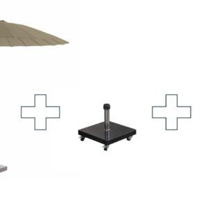 Garden Impressions Manilla Sonnenschirm Ø250cm - mit Granitständer und Schutzhülle - Taupe