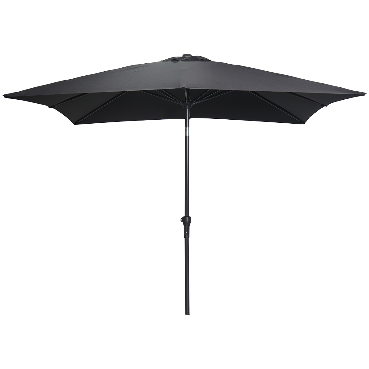 Garden Impressions Lotus parasol - 250x250 cm - carbon black - zwart