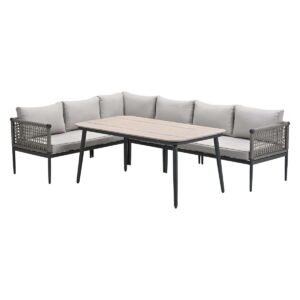 Garden Impressions Lounge/Dining Eckset Teramon 5-teilig carbon black