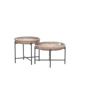 Garden Impressions Beistelltisch Set Benidorm - Kunststoffgeflecht mit Aluminium