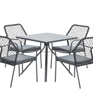 Garden Impressions 5-teiliges dining Set Dido und Rimini schwarz