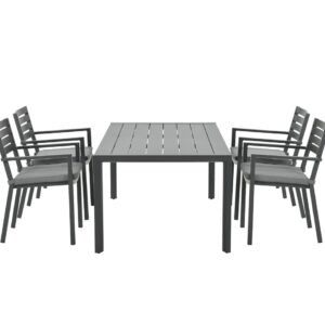Garden Impressions 5-teiliges dining Set Oklahoma und Gosford carbon black