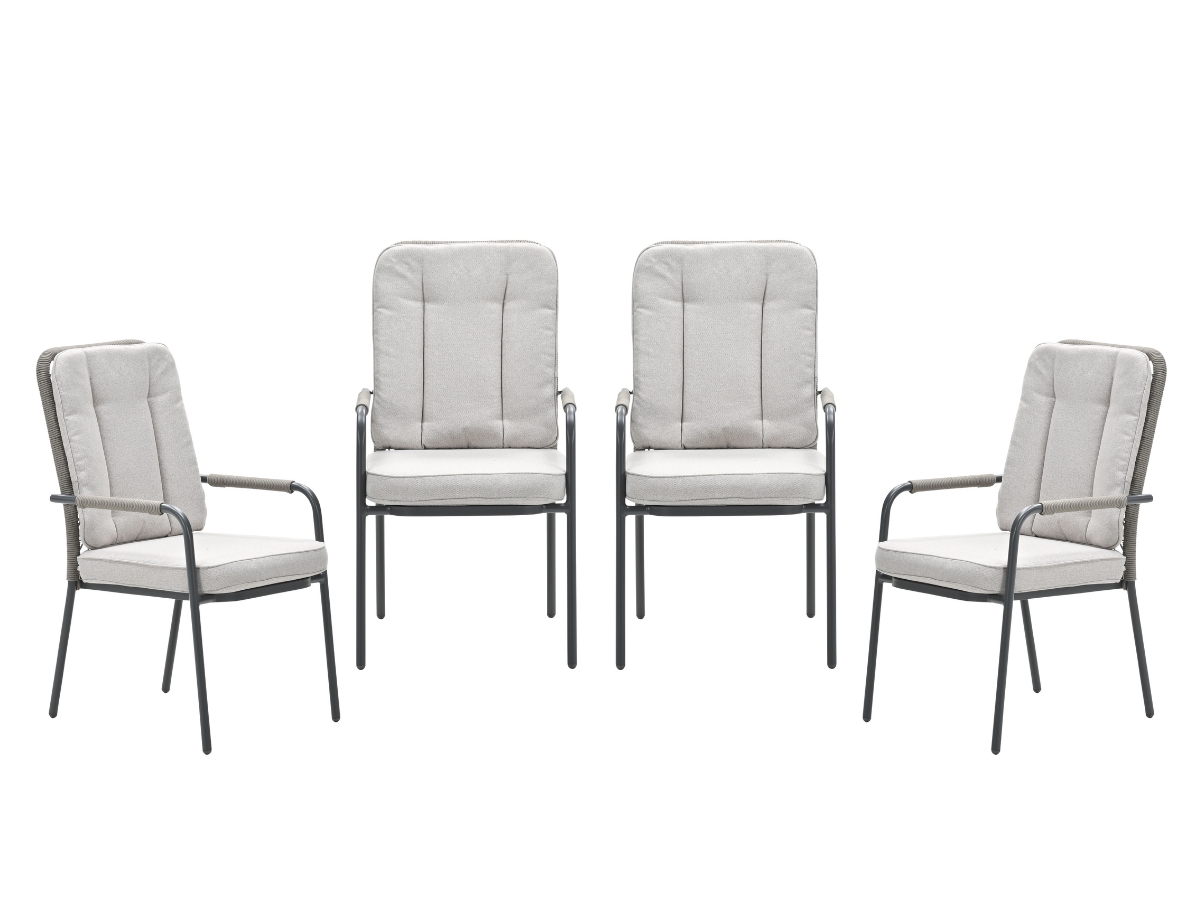 Garden Impressions Venice tuinstoelen set van 4 stapelbaar